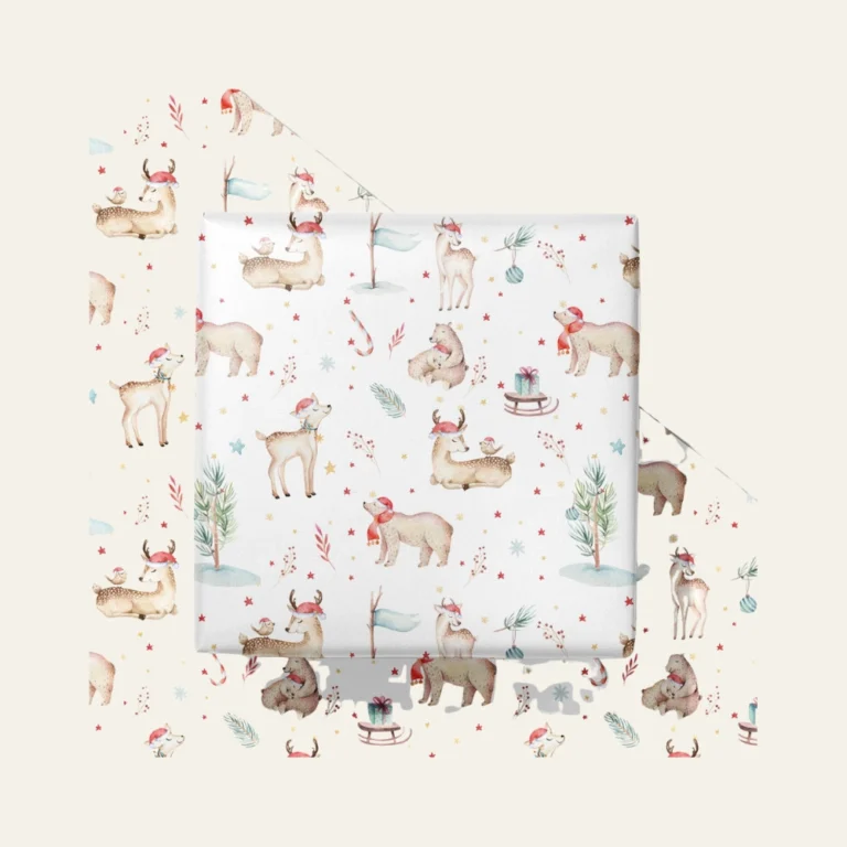 Christmas Animals Wrapping Paper - Hot Custom Boxes