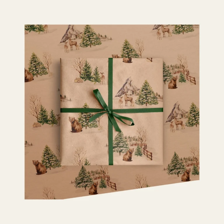 Christmas Animals Wrapping Paper - Hot Custom Boxes