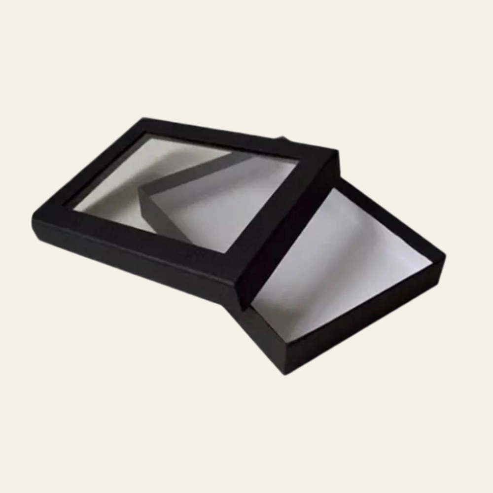 Clear Lid Boxes with Black Base - Hot Custom Boxes