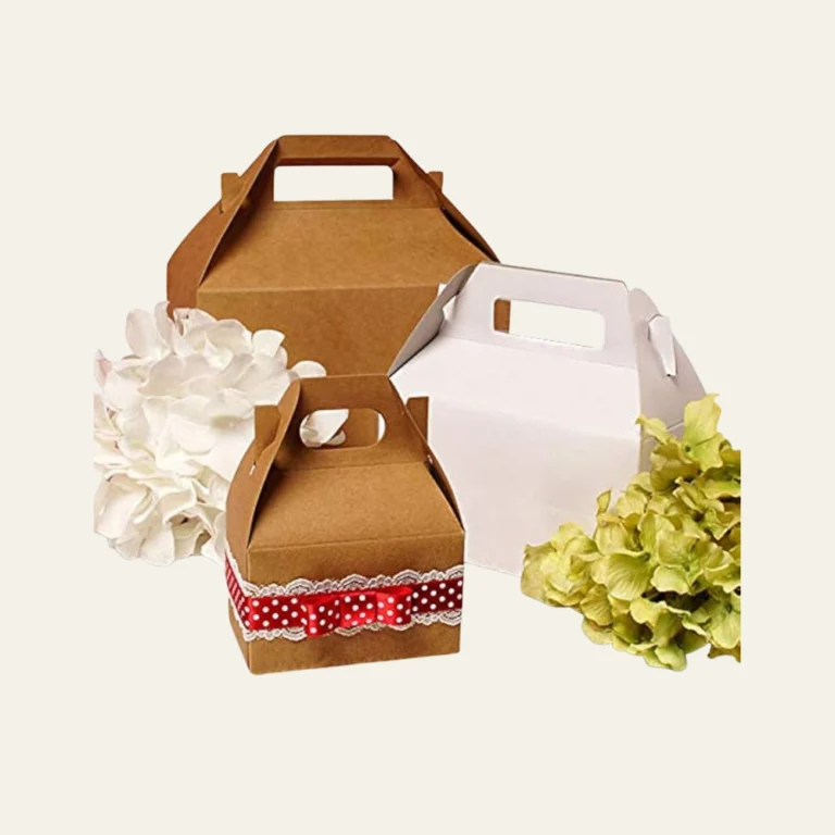 Kraft &amp; White Gable Boxes - Hot Custom Boxes