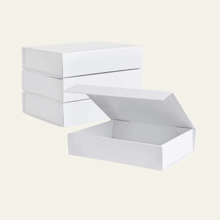White Small Square Magnetic Boxes - Hot Custom Boxes