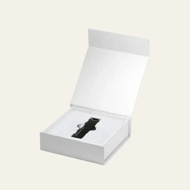 White Small Square Magnetic Boxes - Hot Custom Boxes