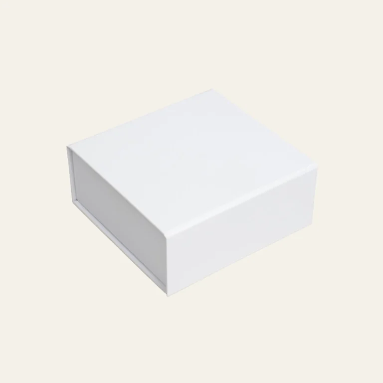 White Small Square Magnetic Boxes - Hot Custom Boxes