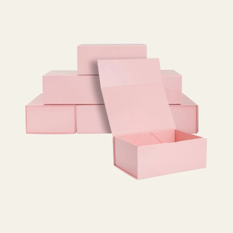 Powder Pink Small Square Magnetic Boxes - Hot Custom Boxes