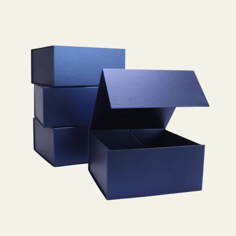 Navy Blue Small Square Magnetic Boxes - Hot Custom Boxes
