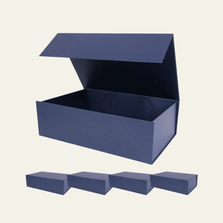Navy Blue Small Square Magnetic Boxes - Hot Custom Boxes