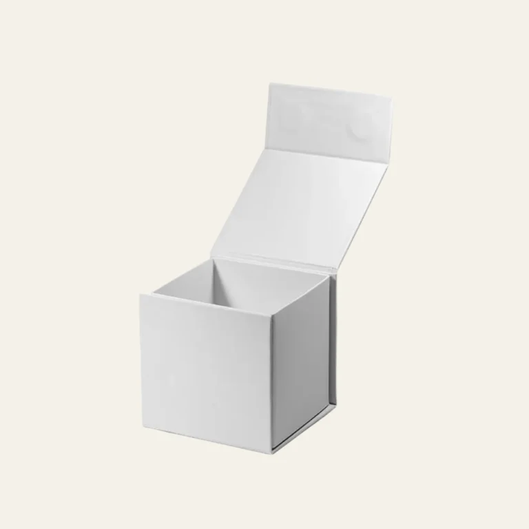 White Small Cube Magnetic Boxes - Hot Custom Boxes