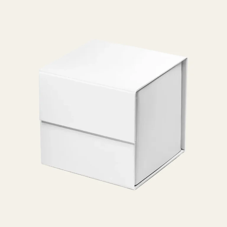 White Small Cube Magnetic Boxes - Hot Custom Boxes
