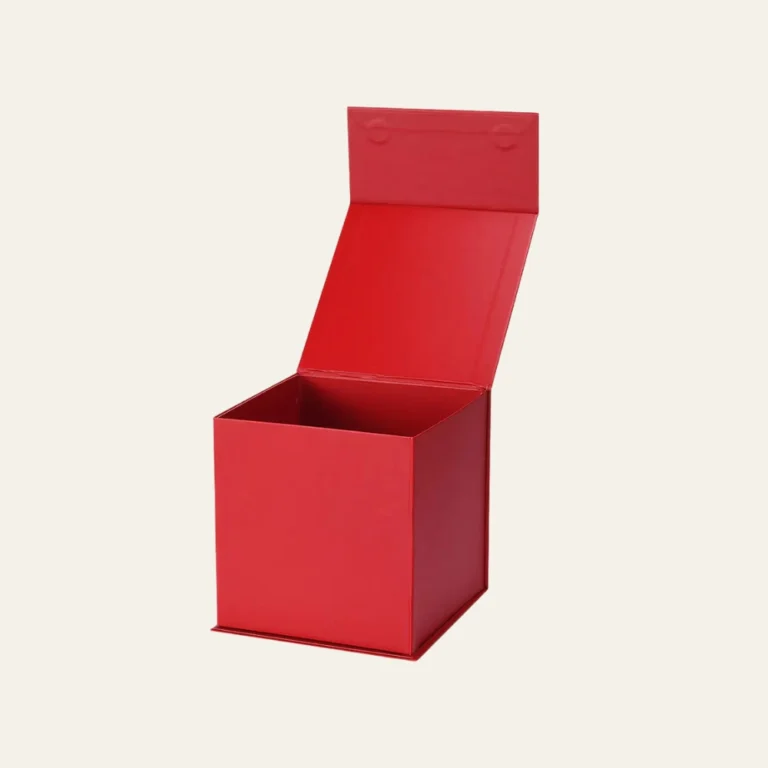 Red Small Cube Magnetic Boxes - Hot Custom Boxes