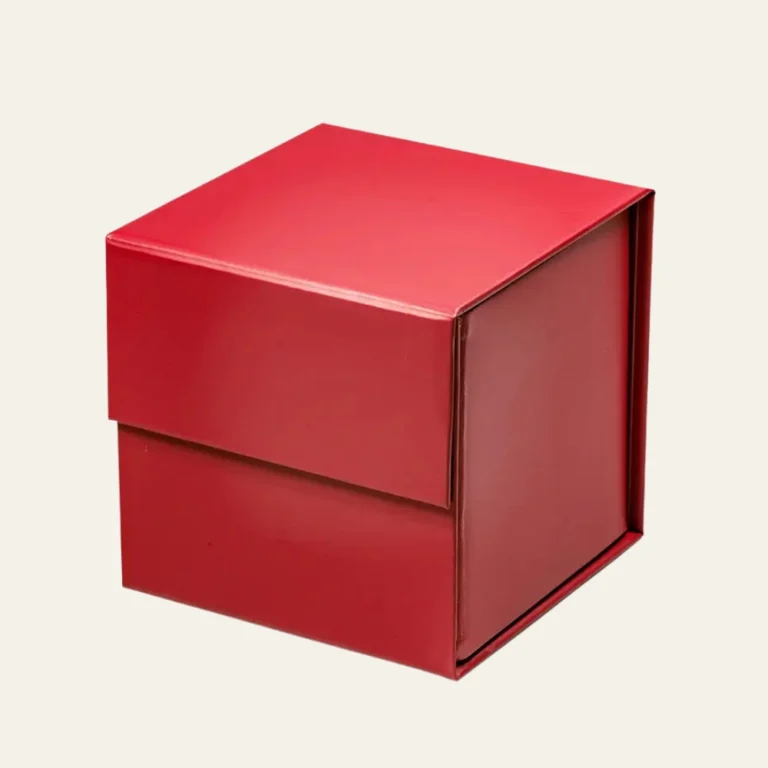 Red Small Cube Magnetic Boxes - Hot Custom Boxes