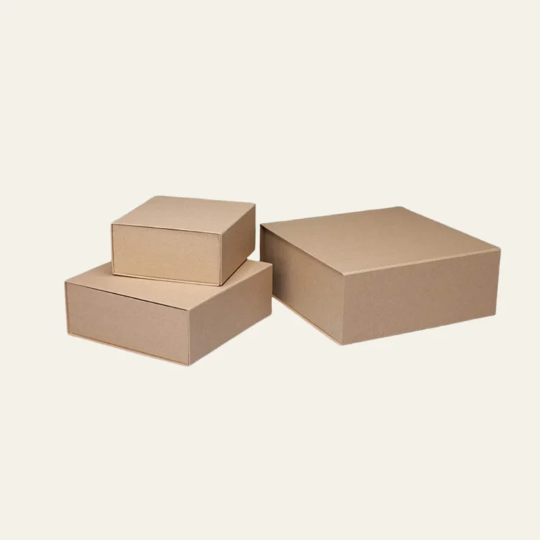 Natural Kraft A6 Square Magnetic Boxes - Hot Custom Boxes