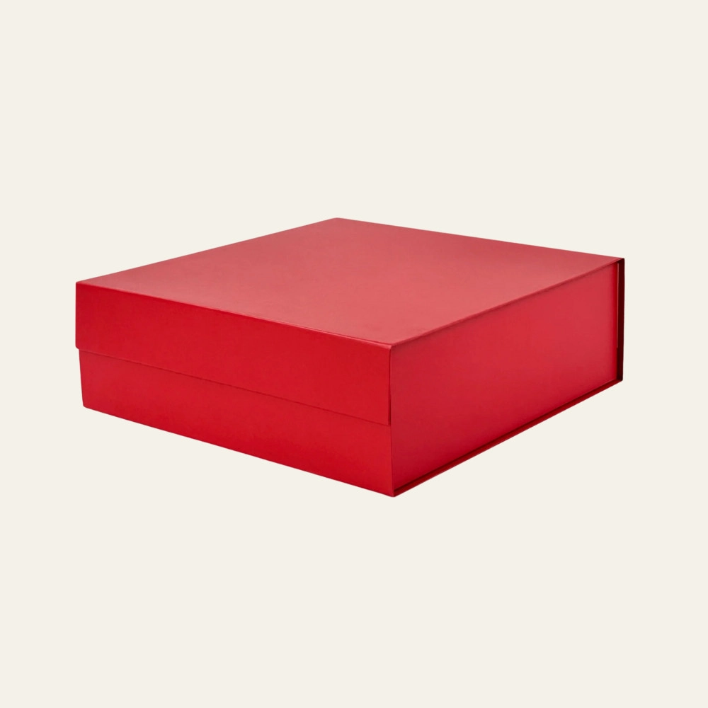 Red A6 Square Magnetic Boxes - Hot Custom Boxes