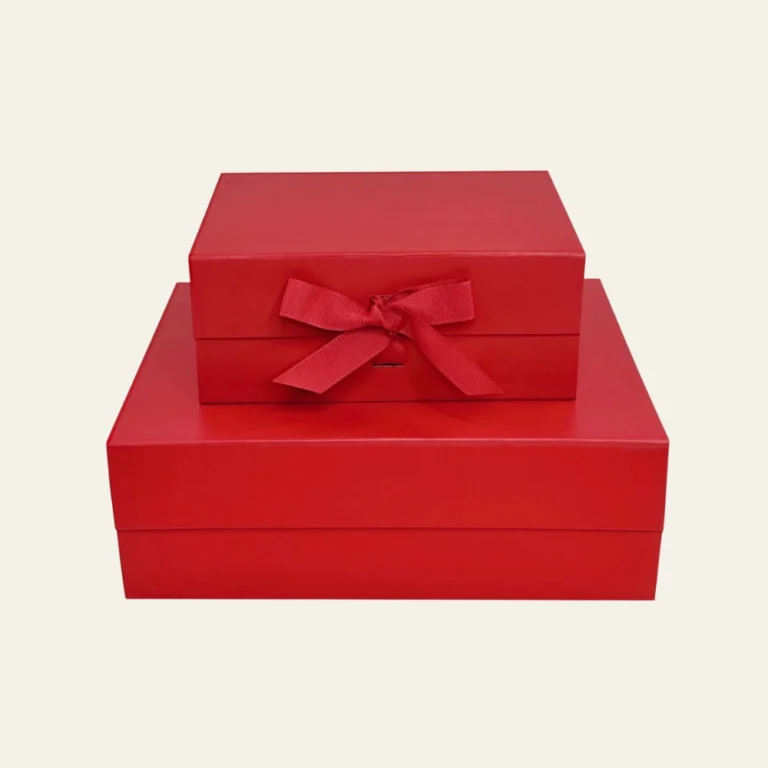 Red A6 Square Magnetic Boxes - Hot Custom Boxes