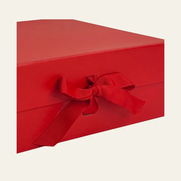 Red A6 Square Magnetic Boxes with Changeable Ribbon 1