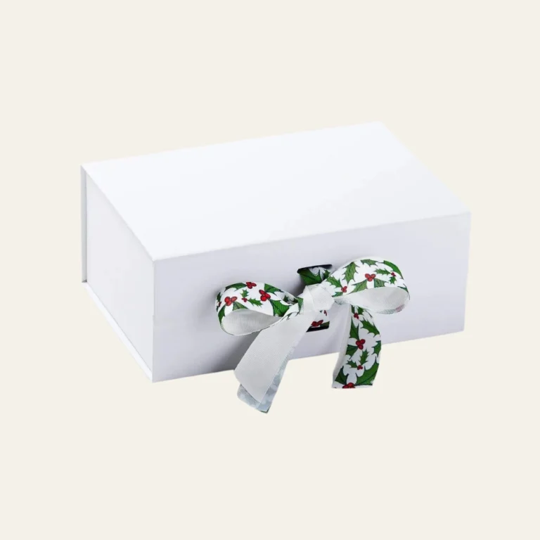 White A5 Deep Magnetic Boxes with Changeable Ribbon - Hot Custom Boxes