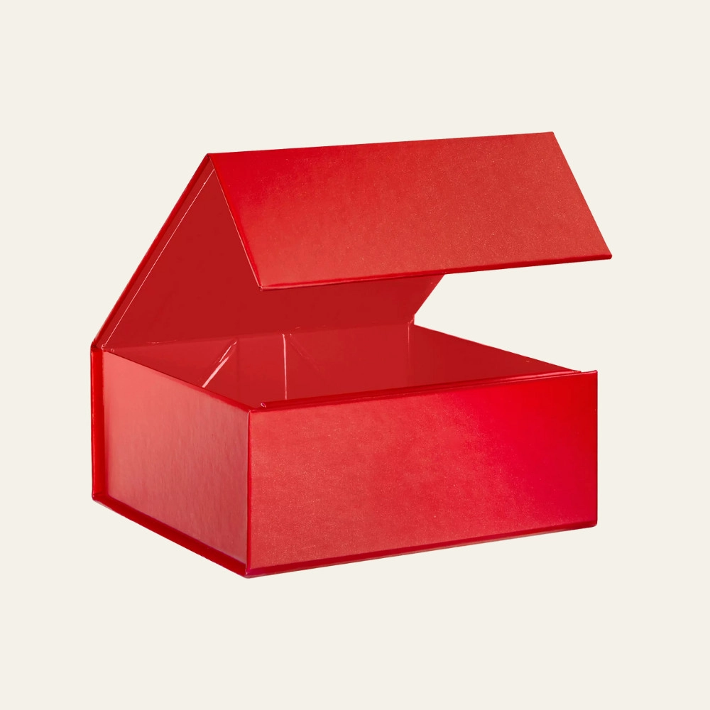 Red Large Square Magnetic Boxes - Hot Custom Boxes
