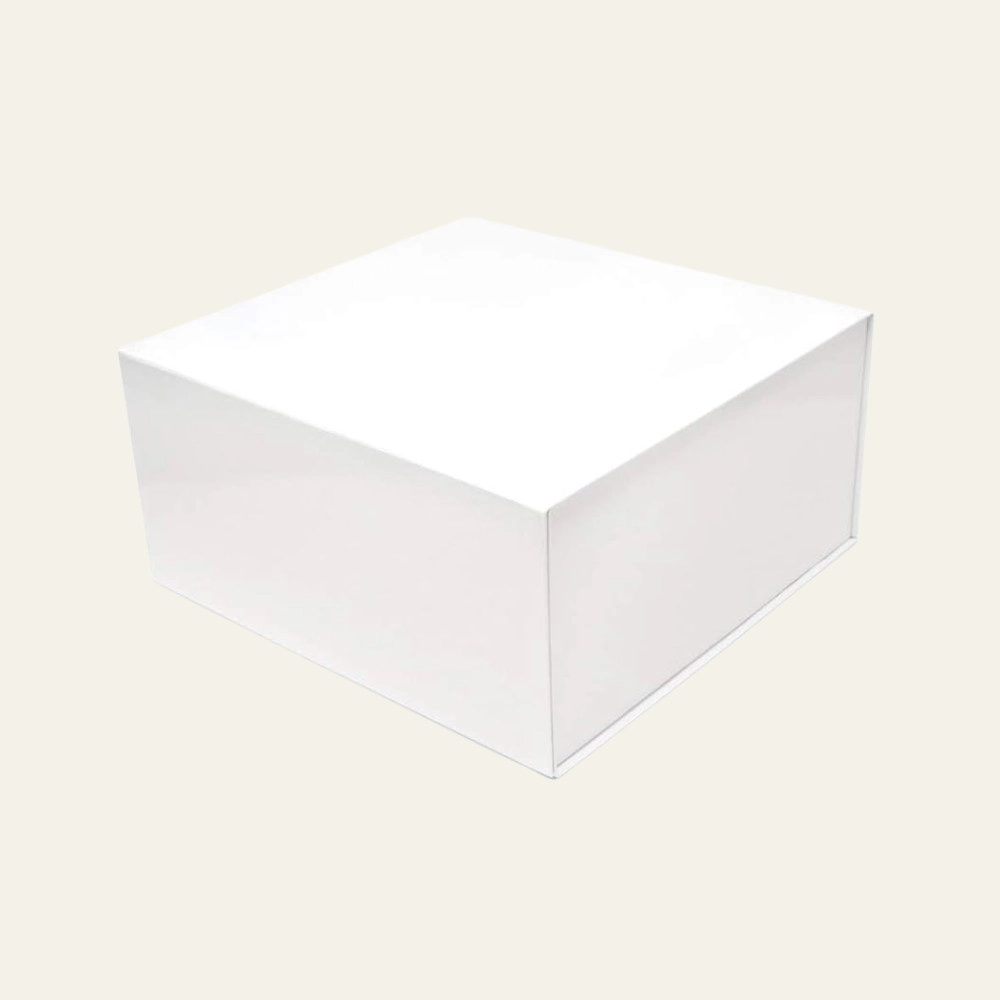 White Large Square Magnetic Boxes - Hot Custom Boxes