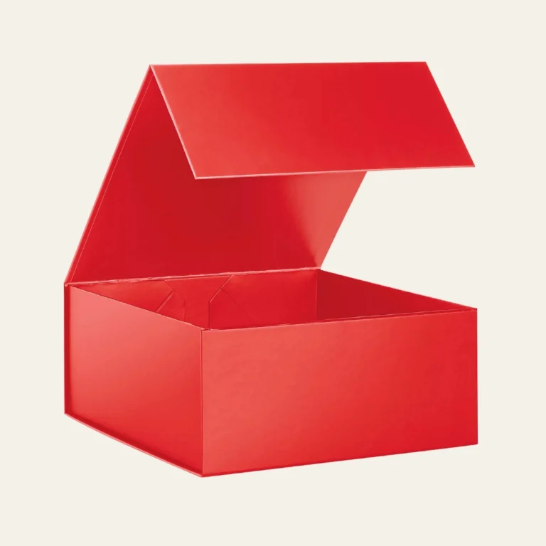 Red Medium Square Magnetic Boxes - Hot Custom Boxes