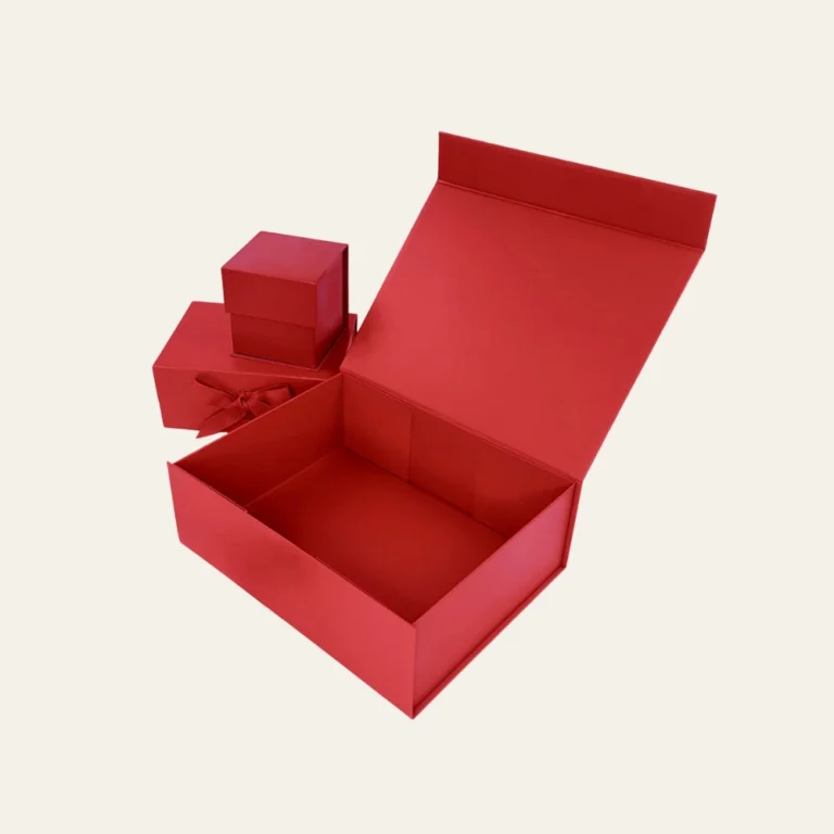 Red Medium Square Magnetic Boxes - Hot Custom Boxes
