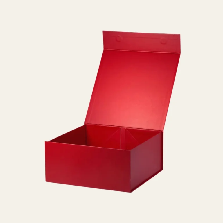Red Medium Square Magnetic Boxes - Hot Custom Boxes