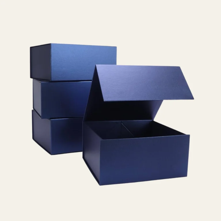 Navy Blue Medium Square Boxes - Hot Custom Boxes