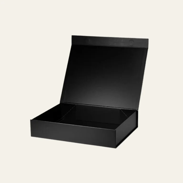 Black A4 Shallow Magnetic Boxes - Hot Custom Boxes