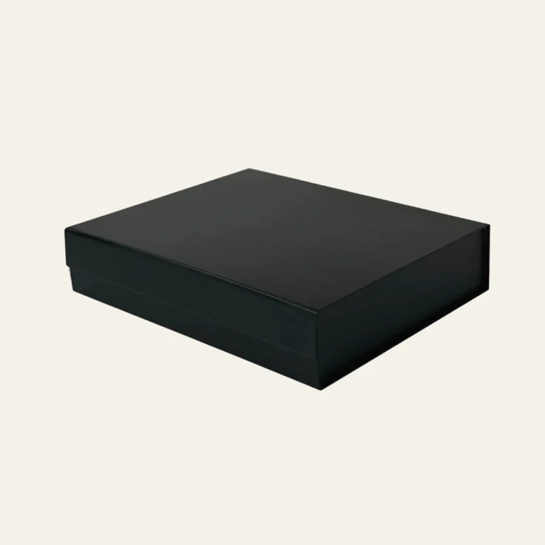 Black A4 Shallow Magnetic Boxes - Hot Custom Boxes