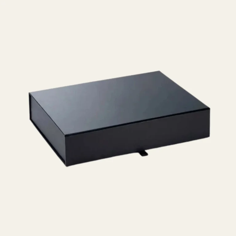 Black A4 Shallow Magnetic Boxes - Hot Custom Boxes
