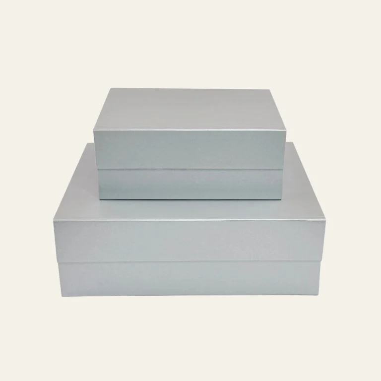 Pearl Silver A4 Deep Magnetic Boxes - Hot Custom Boxes