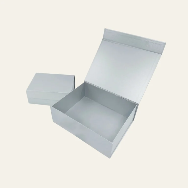 Pearl Silver A4 Deep Magnetic Boxes - Hot Custom Boxes