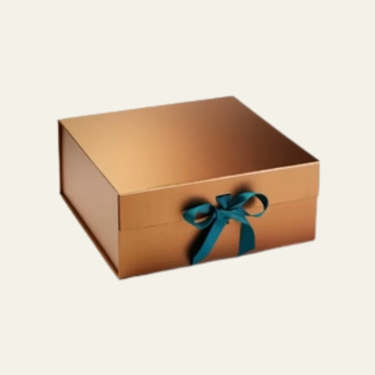 Copper A4 Deep Magnetic Boxes With Changeable Ribbon - Hot Custom Boxes