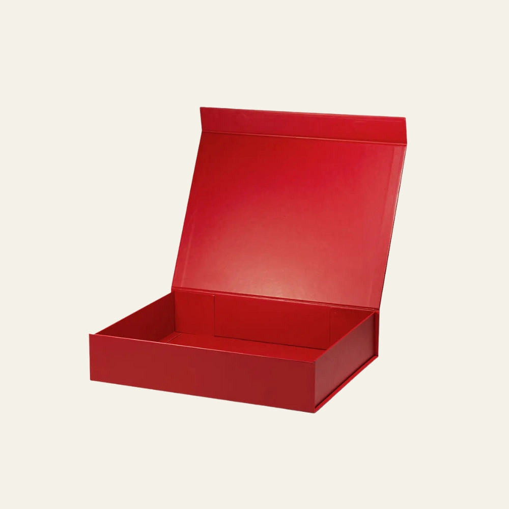 Red A4 Shallow Magnetic Boxes - Hot Custom Boxes