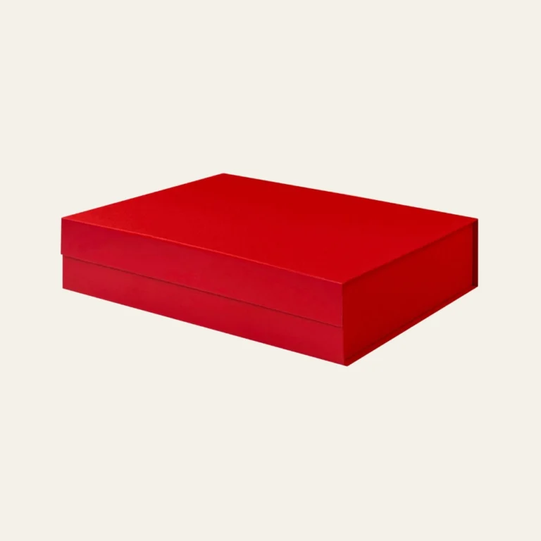 Red A4 Shallow Magnetic Boxes - Hot Custom Boxes