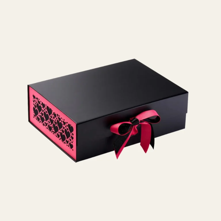 Black A4 Deep Magnetic Boxes With Changeable Ribbon - Hot Custom Boxes