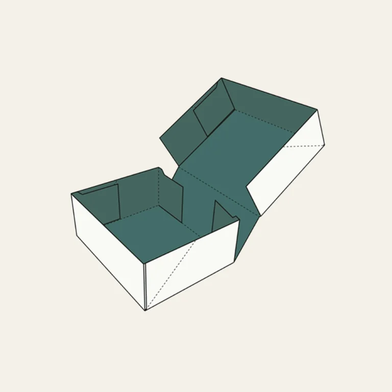 4 Corner Tray with Lid - Hot Custom Boxes
