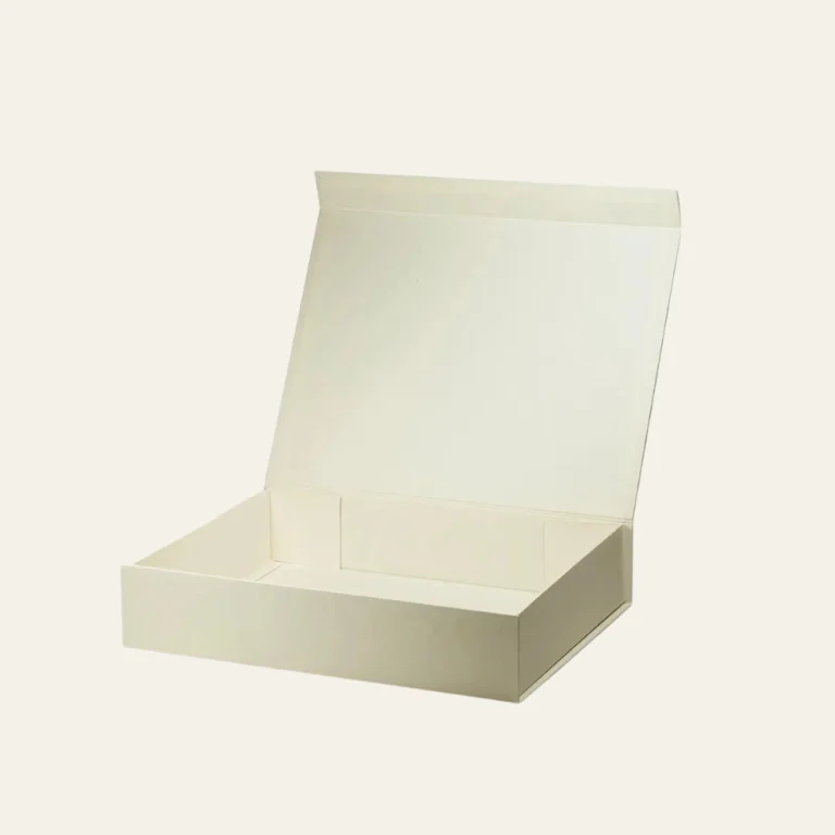Ivory A4 Shallow Magnetic Boxes - Hot Custom Boxes