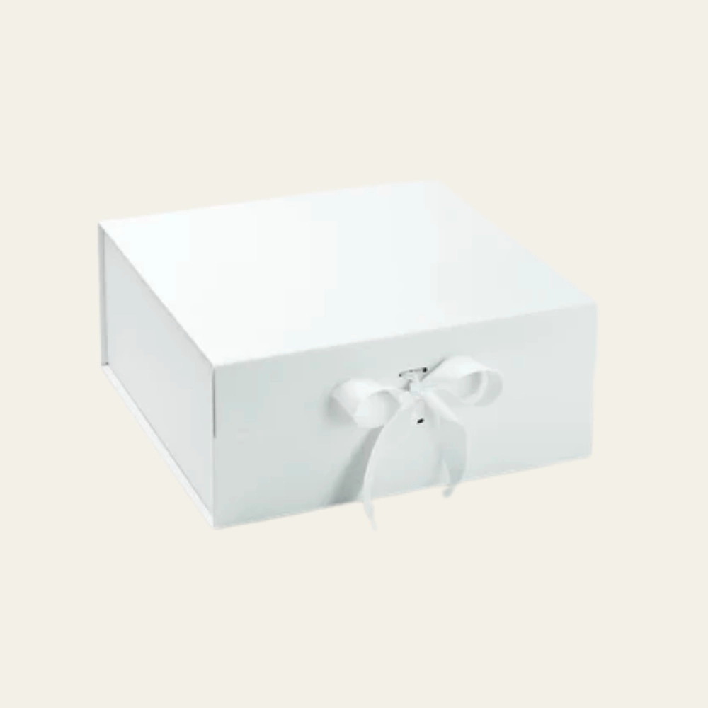White A4 Deep Magnetic Boxes With Changeable Ribbon - Hot Custom Boxes