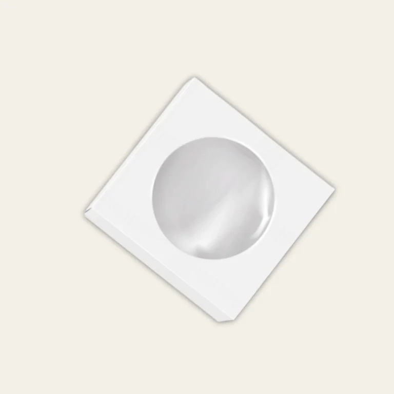 Soap Box - Square with Round Window (WHITE COLOR) - Hot Custom Boxes