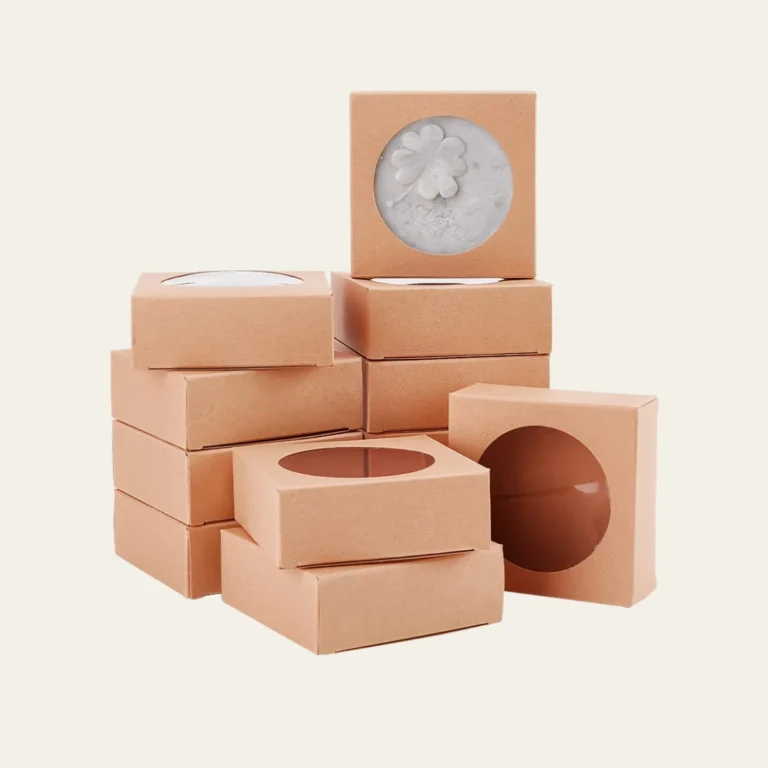 Soap Box – Square with Round Window (KRAFT COLOR) - Hot Custom Boxes