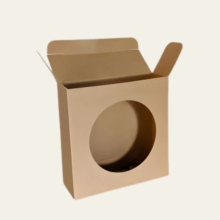 Soap Box – Square with Round Window (KRAFT COLOR) - Hot Custom Boxes