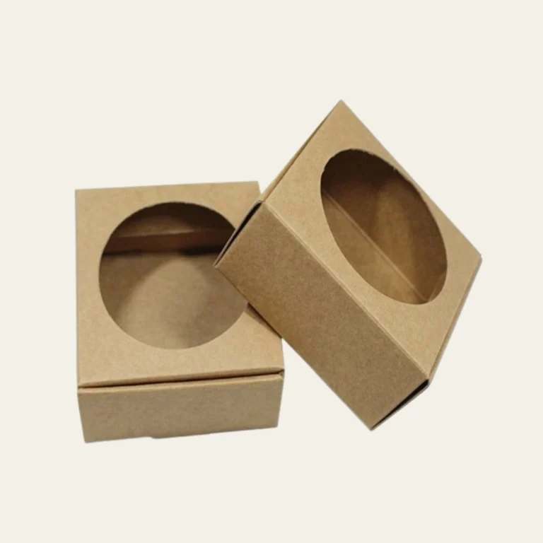 Soap Box – Square with Round Window (KRAFT COLOR) - Hot Custom Boxes