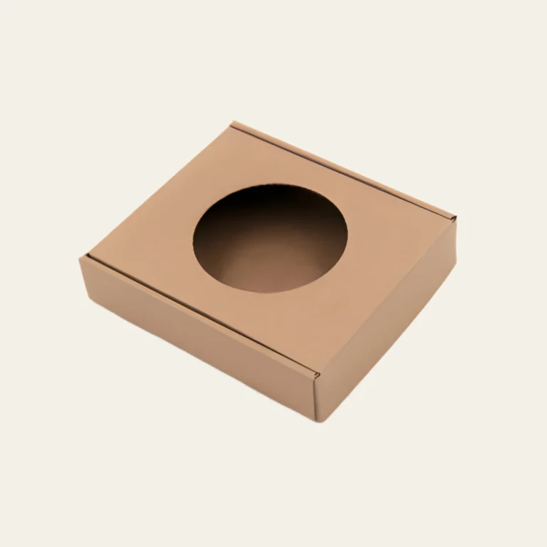 Soap Box – Square with Round Window (KRAFT COLOR) - Hot Custom Boxes