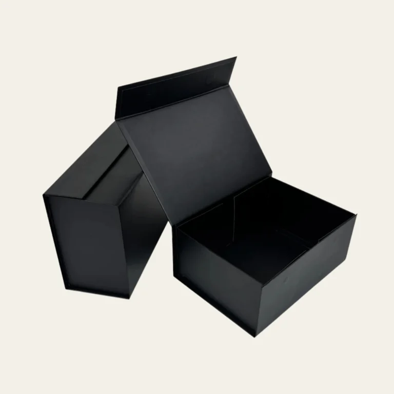 Black Medium Rectangle Magnetic Boxes - Hot Custom Boxes