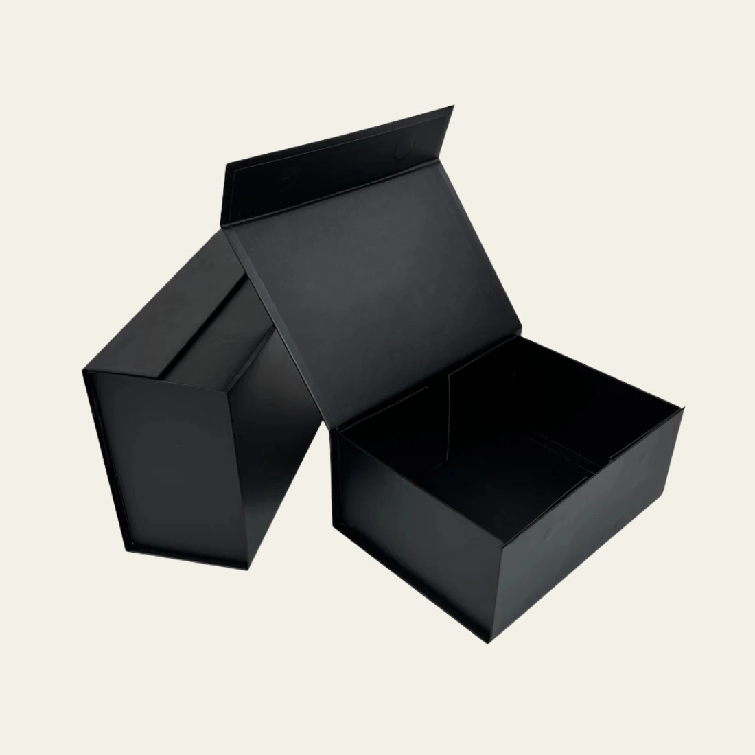 Black Medium Rectangle Magnetic Boxes - Hot Custom Boxes