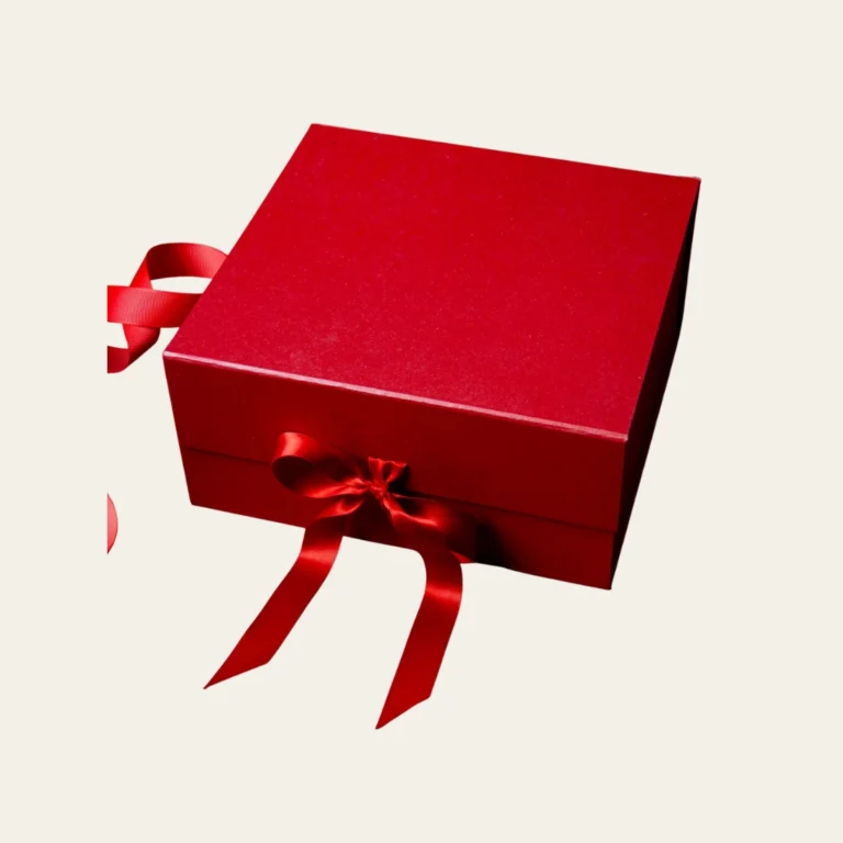 Red Medium Rectangle Magnetic Boxes with Changeable Ribbon - Hot Custom ...