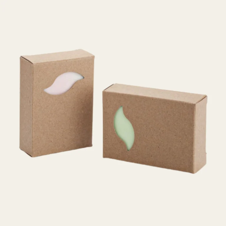 Large Soap Box Kraft Leaf 2- Hot Custom Boxes