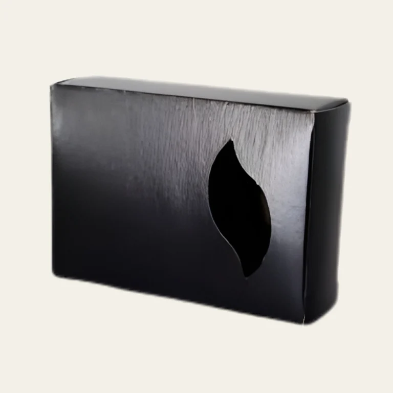 Large Soap Box Black Leaf 1 - Hot Custom Boxes