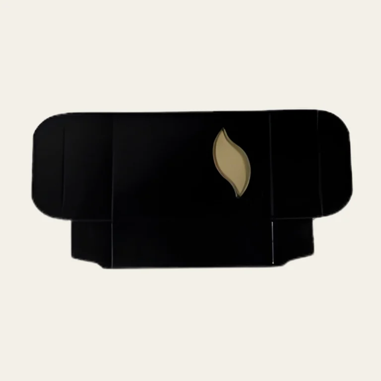 Large Soap Box Black Leaf 2 - Hot Custom Boxes