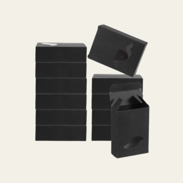 Large Soap Box Black Leaf 3 - Hot Custom Boxes