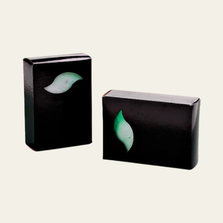 Large Soap Box Black Leaf 5 - Hot Custom Boxes